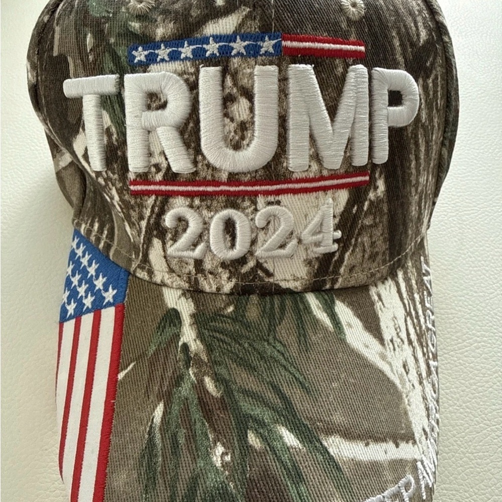 Camouflage '2024' Embroidered Baseball Cap - White Lettering